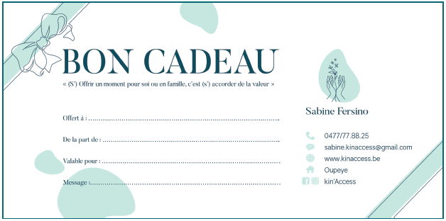 Bon Cadeau Kinaccess